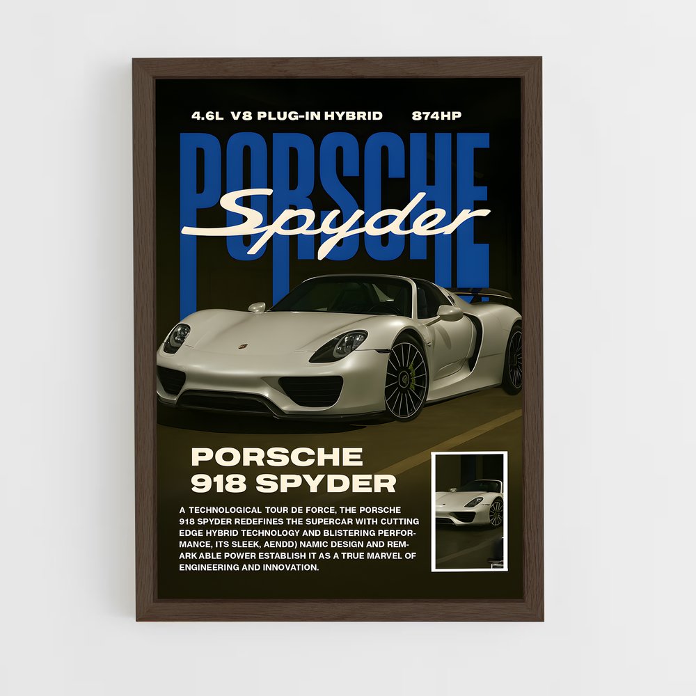 Poster Éclatante Vitesse 918 Spyder – affiche Porsche (vue 5)
